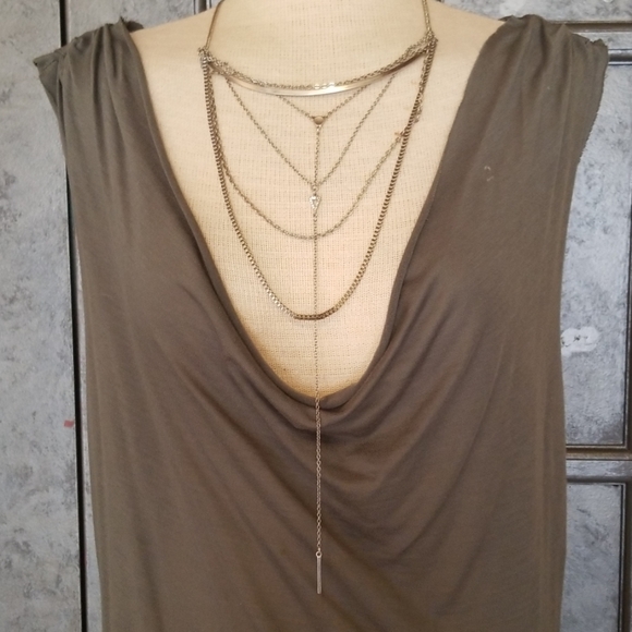 Multi-layer Silver Necklace - Picture 6 of 8